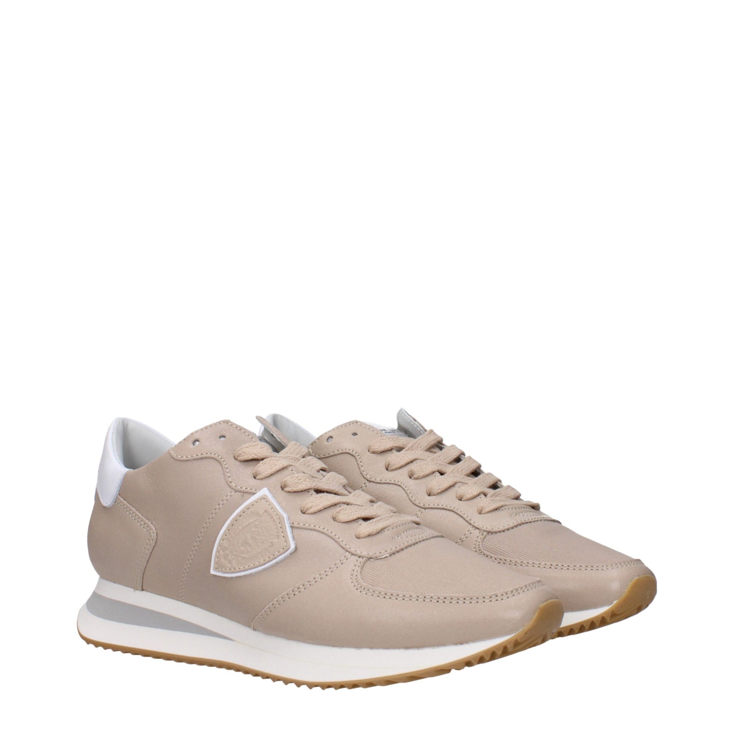 Philippe Model Beige Leder Low-Tops