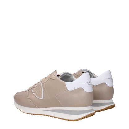 Philippe Model Beige Leder Low-Tops