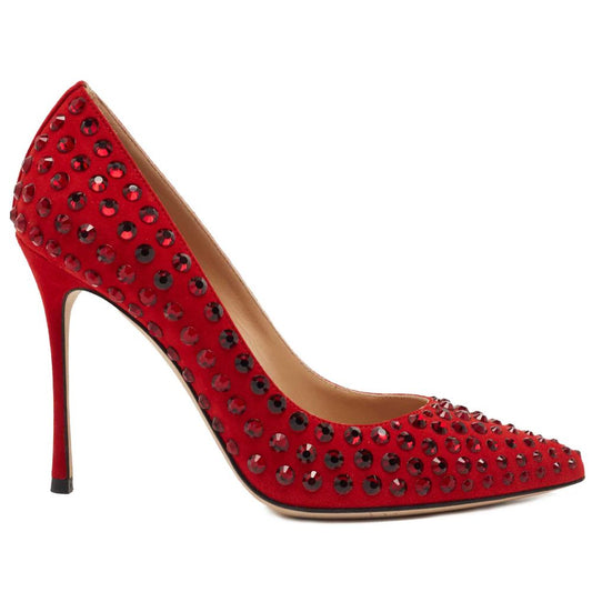 Sergio Rossi – Pumps aus rotem Kalbsleder