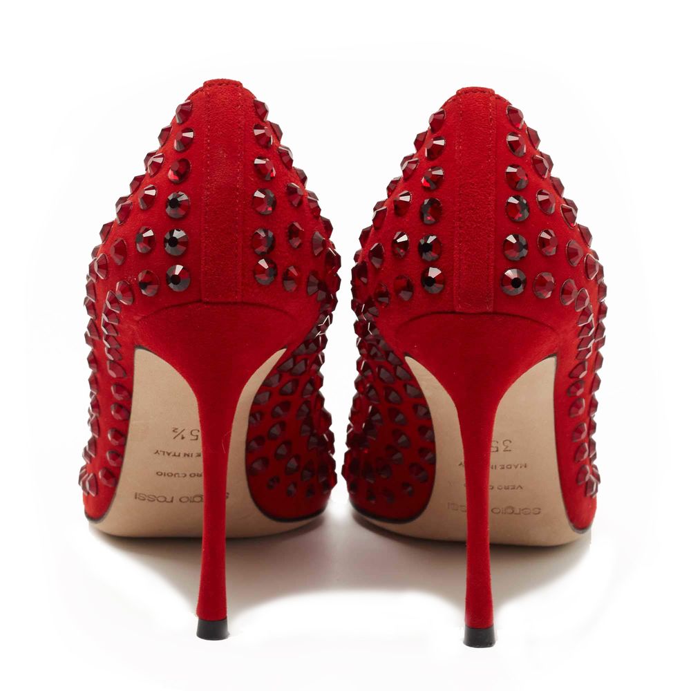 Sergio Rossi – Pumps aus rotem Kalbsleder