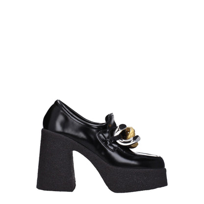 Stella McCartney – Plateau-Loafer aus schwarzem Leder