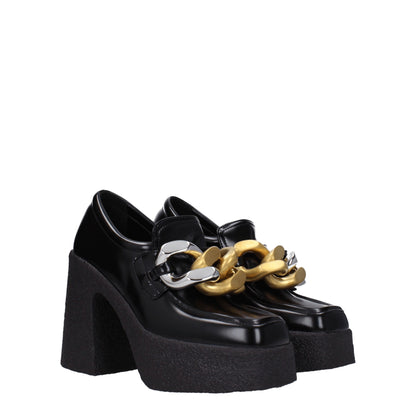 Stella McCartney – Plateau-Loafer aus schwarzem Leder