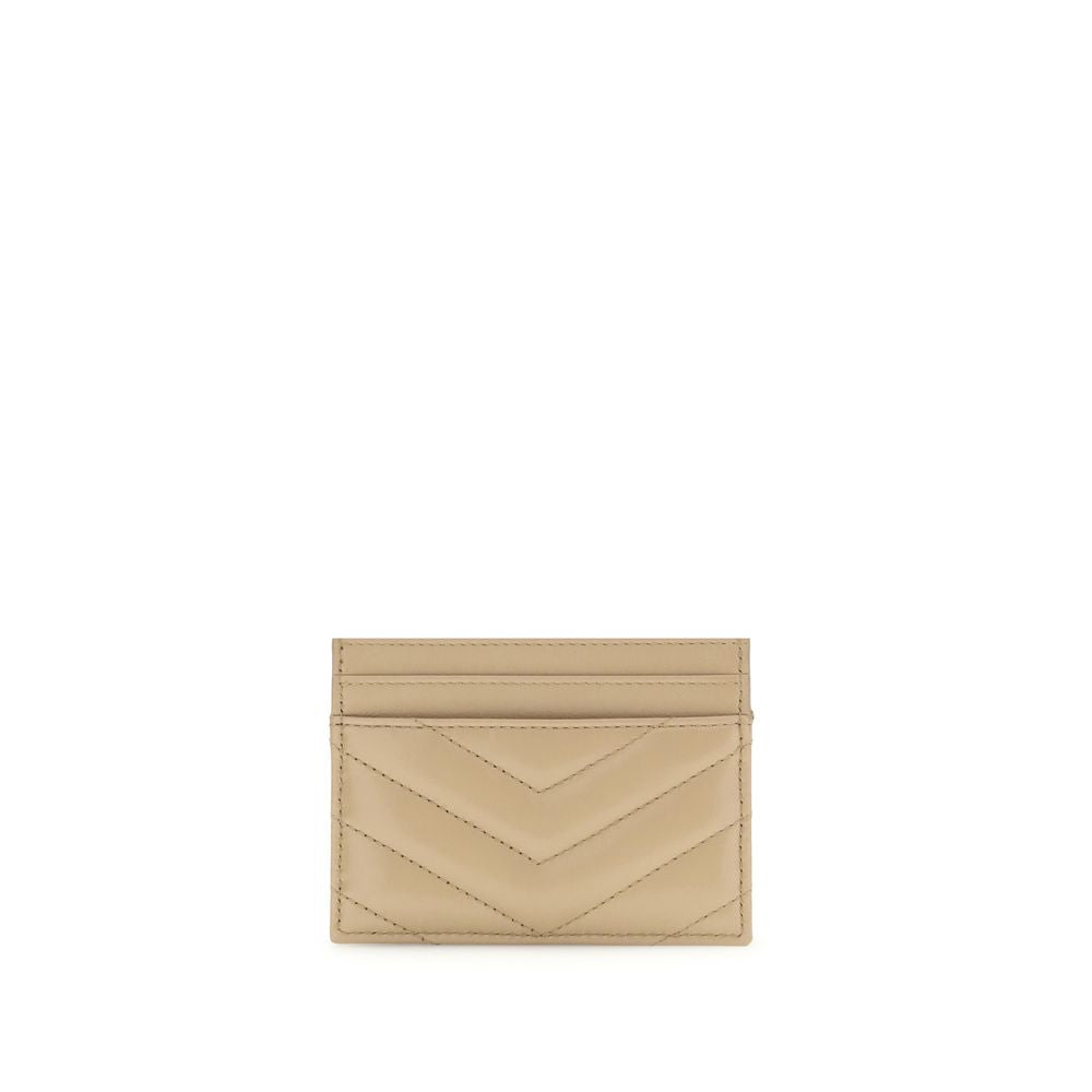 Porte-cartes Saint Laurent en cuir d'agneau
