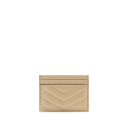 Porte-cartes Saint Laurent en cuir d'agneau