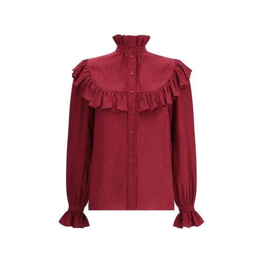 Saint Laurent Seidenbluse mit Rüschen