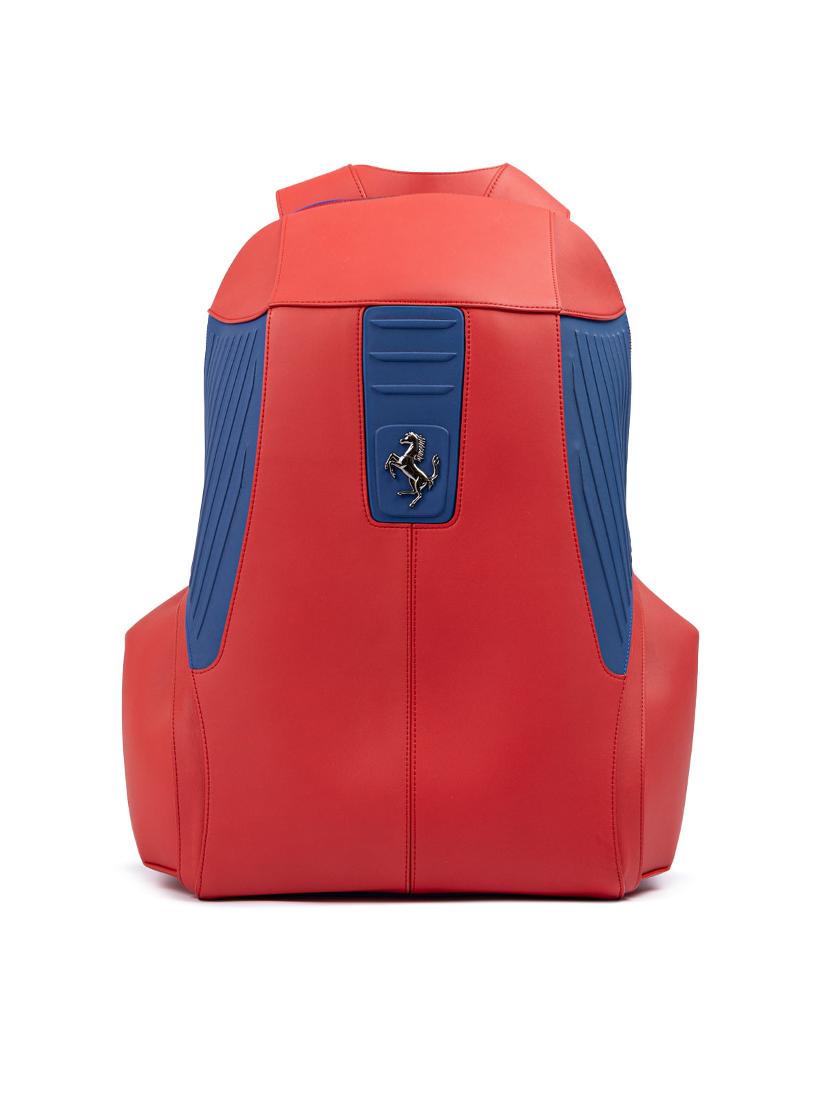 Sac à dos technique en cuir rouge
