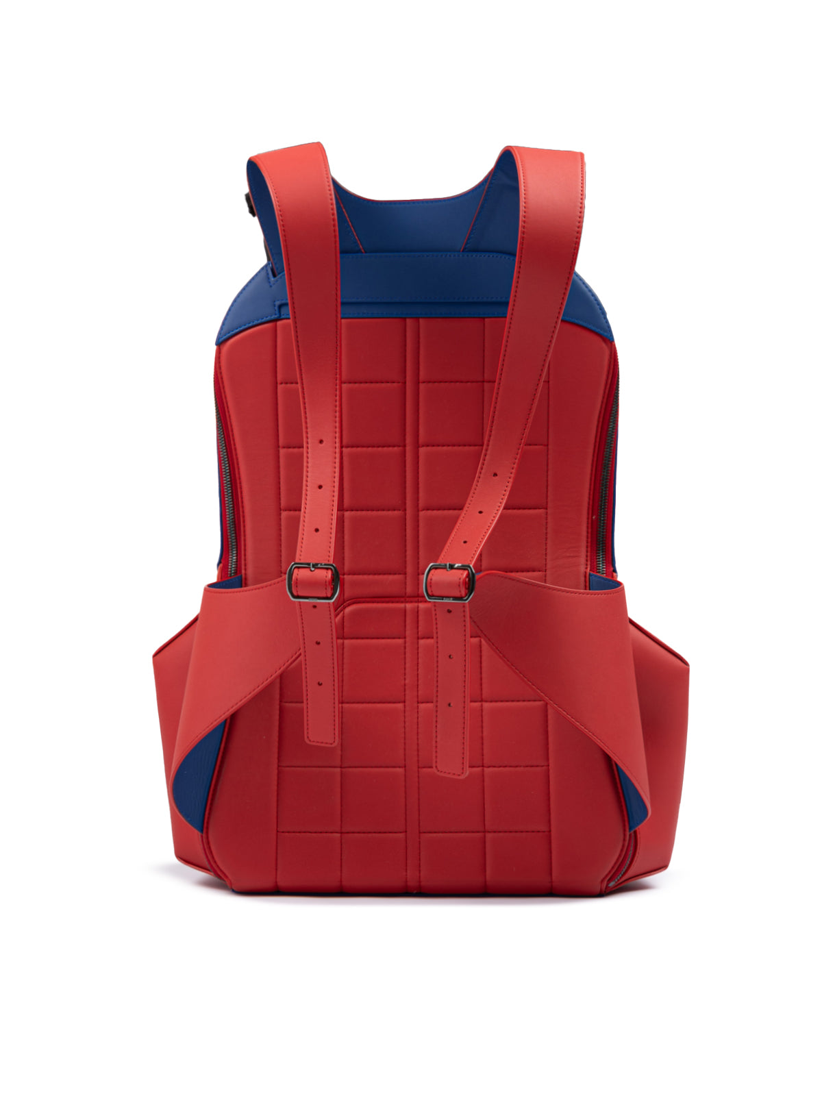 Sac à dos technique en cuir rouge