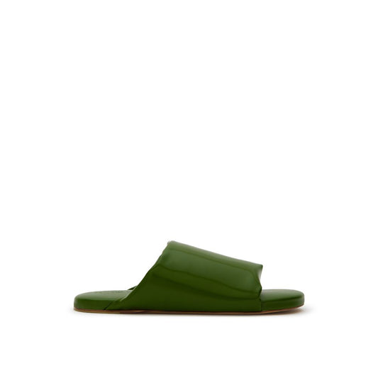 Bottega Veneta Grüner Lederslipper