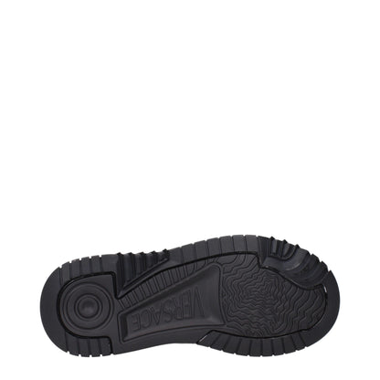 Versace Black Leather Chunky Sneakers