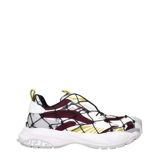 Versace – Sportliche Sneakers aus rotem Stoff