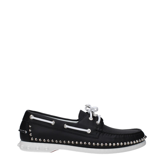 Christian Louboutin – Slipper aus schwarzem Leder