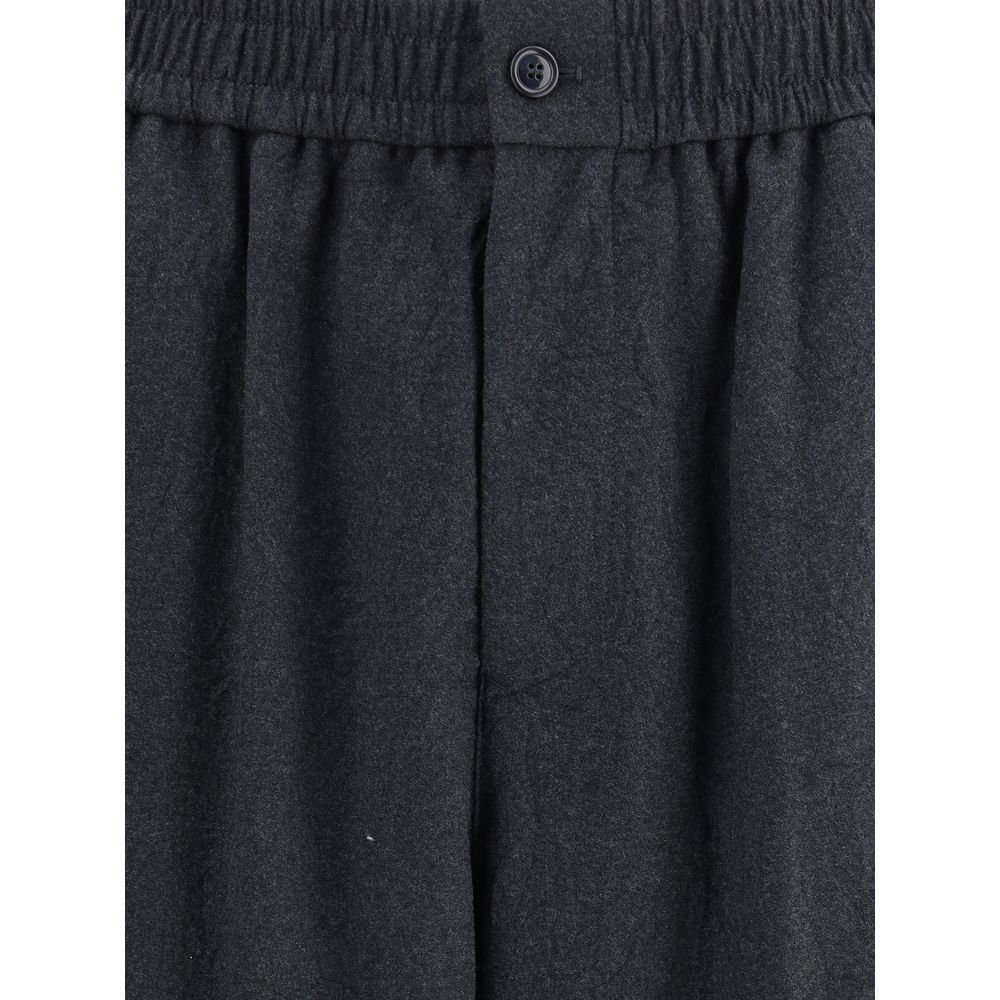 Pantalon en flanelle de laine vierge Giorgio Armani