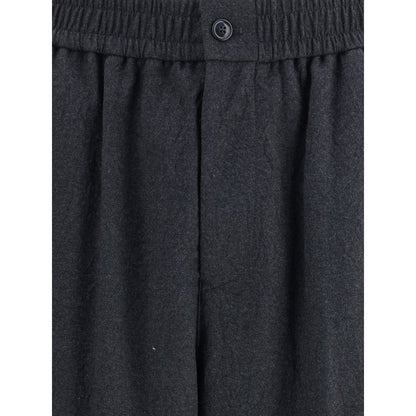 Pantalon en flanelle de laine vierge Giorgio Armani