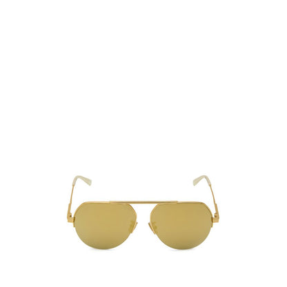 Bottega Veneta Sonnenbrille aus goldenem Metall