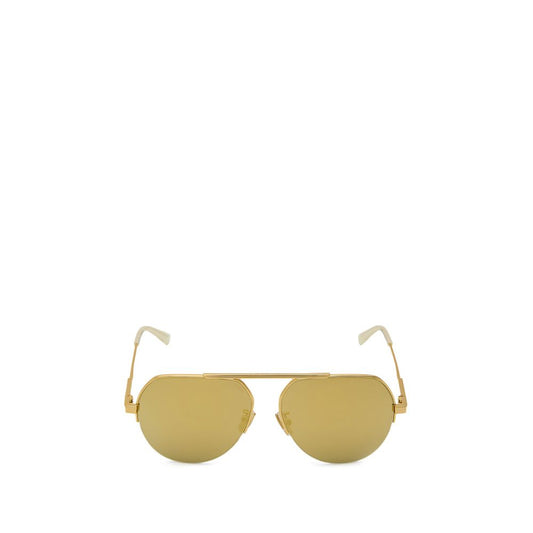 Bottega Veneta Sonnenbrille aus goldenem Metall