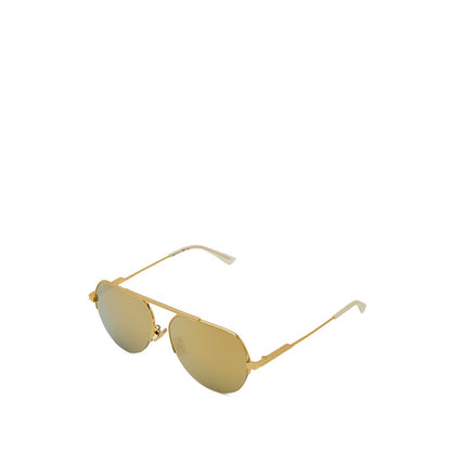 Bottega Veneta Sonnenbrille aus goldenem Metall