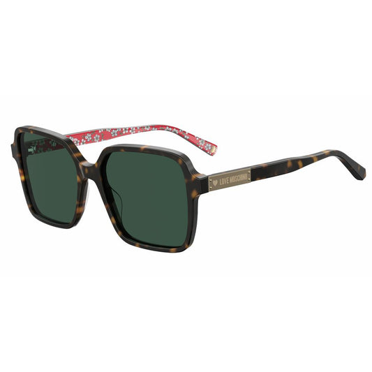 Lunettes de soleil Love Moschino en acétate marron