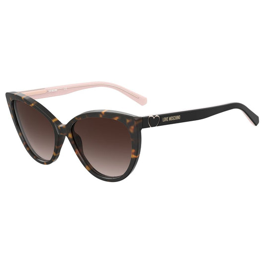 Lunettes de soleil Love Moschino en acétate marron
