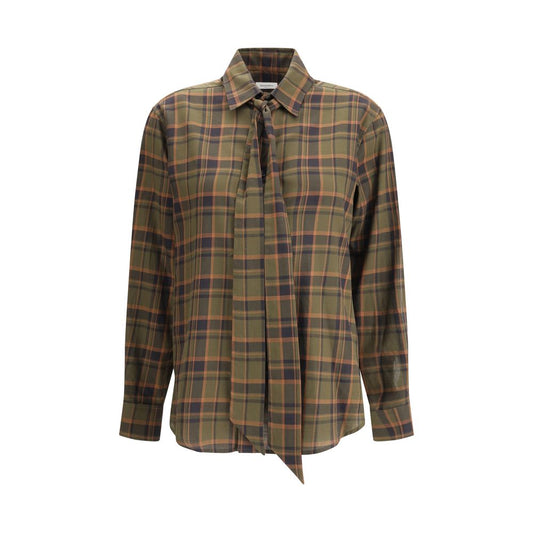 Saint Laurent Cassandre kariertes Lavallière-Hemd