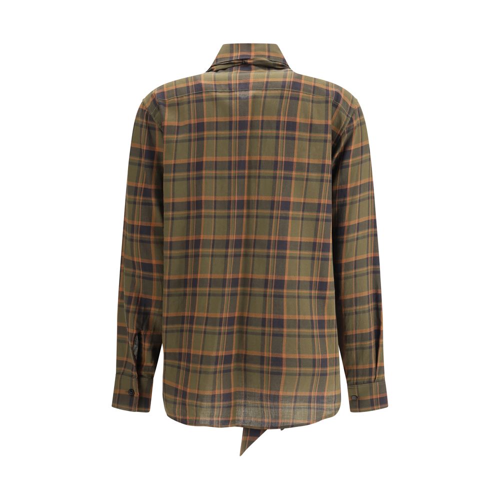 Saint Laurent Cassandre kariertes Lavallière-Hemd
