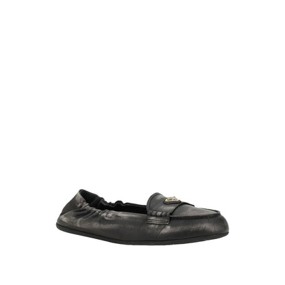 Mocassins en cuir effet vintage Prada