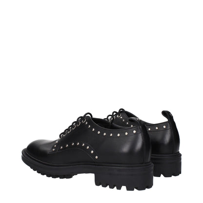 Black Leather Oxfords And Derbies