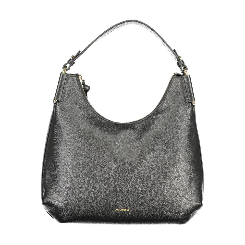 Sac à main en cuir noir Coccinelle