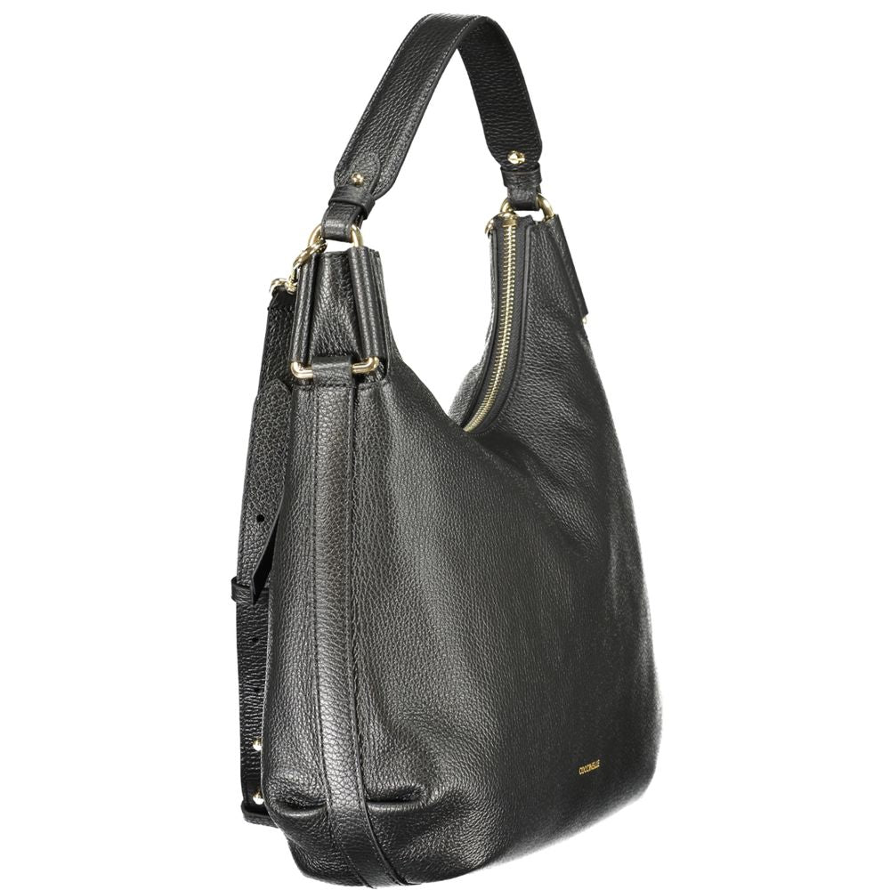 Sac à main en cuir noir Coccinelle