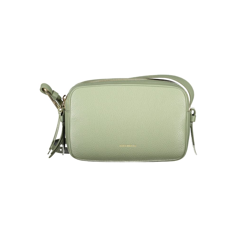 Sac à main en cuir vert Coccinelle