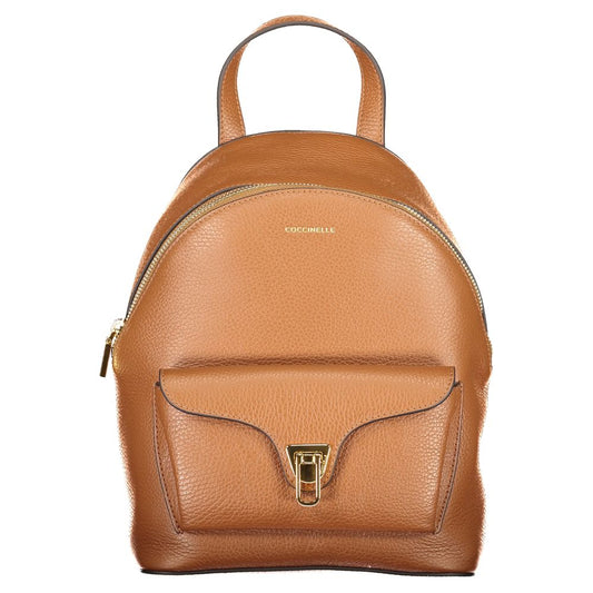 Coccinelle Brauner Leder Damen Rucksack