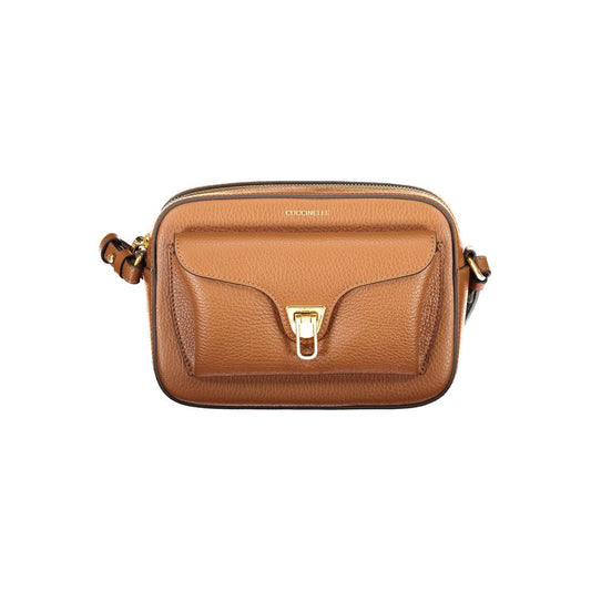Sac à main en cuir marron Coccinelle