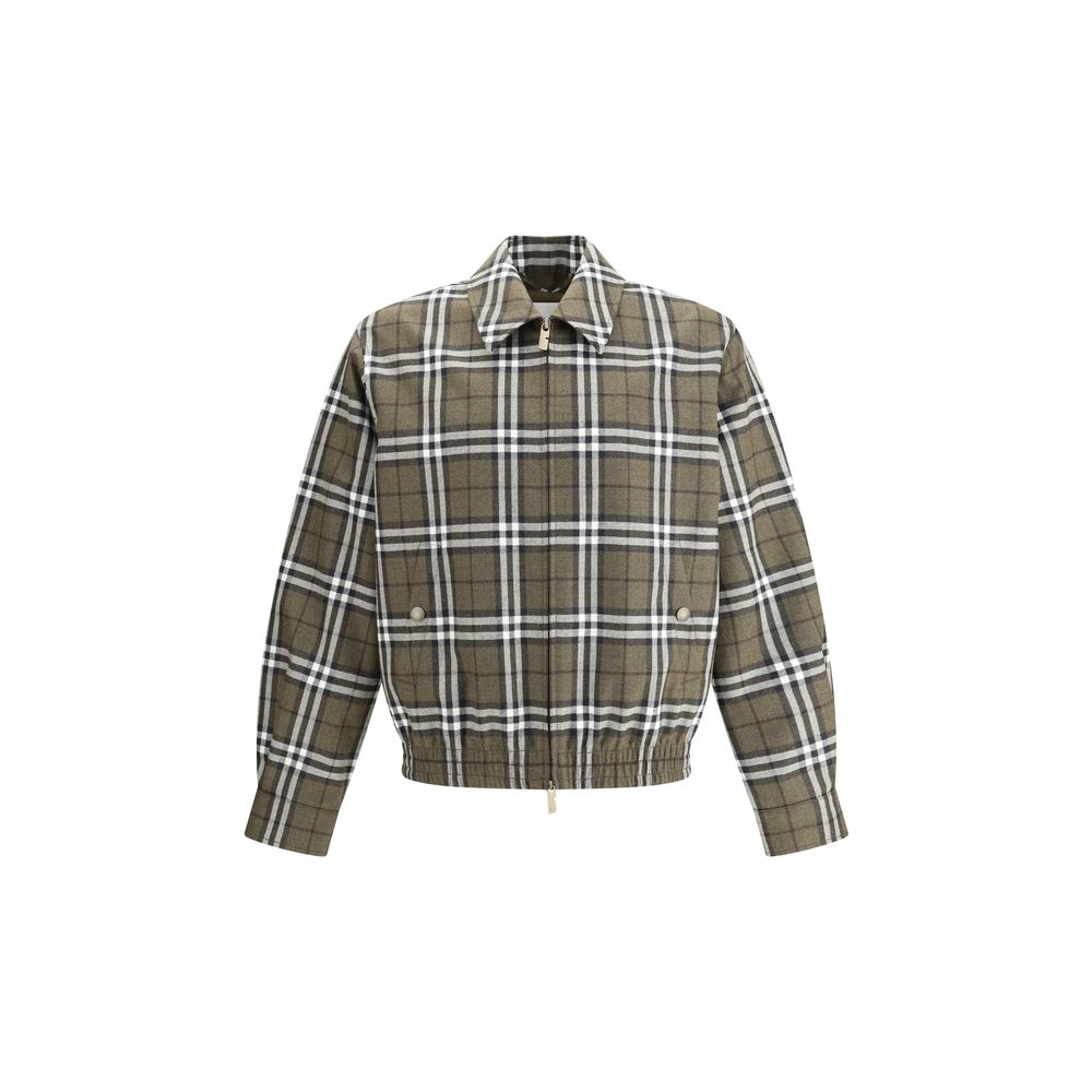 Veste Harrington en laine à carreaux