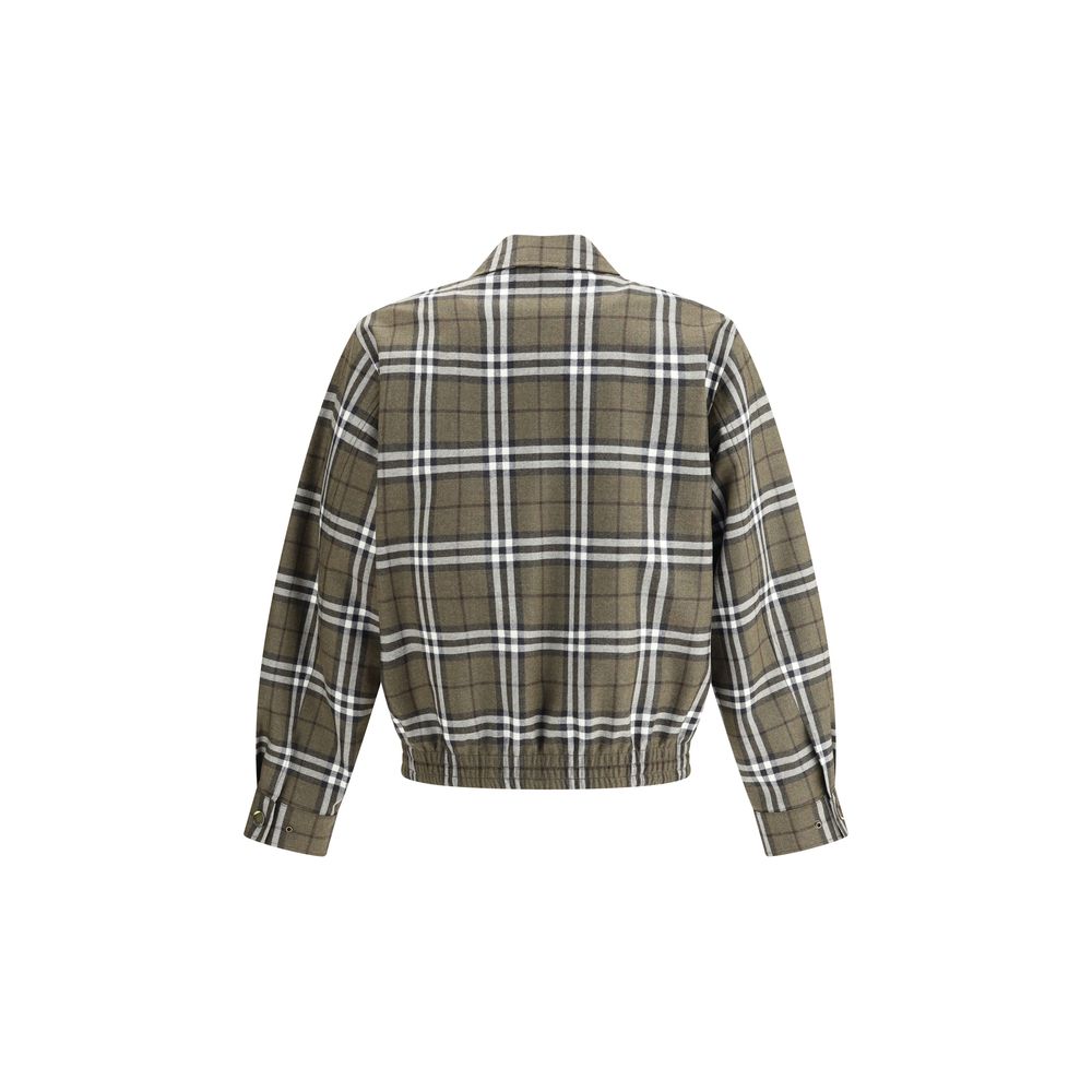 Veste Harrington en laine à carreaux