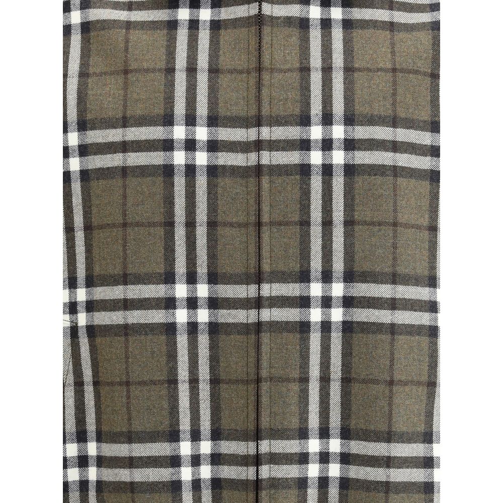 Veste Harrington en laine à carreaux