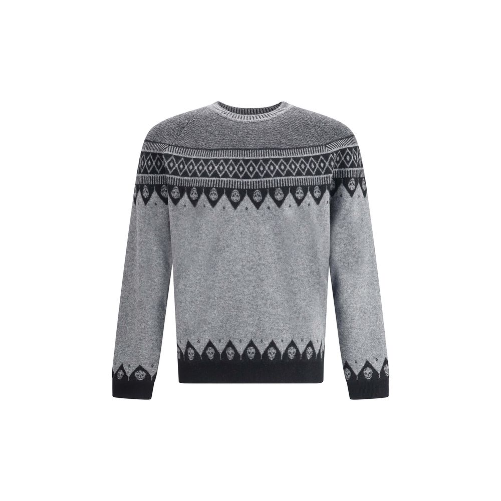 Pull Alexander McQueen à motif jacquard avec têtes de mort