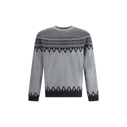 Pull Alexander McQueen à motif jacquard avec têtes de mort