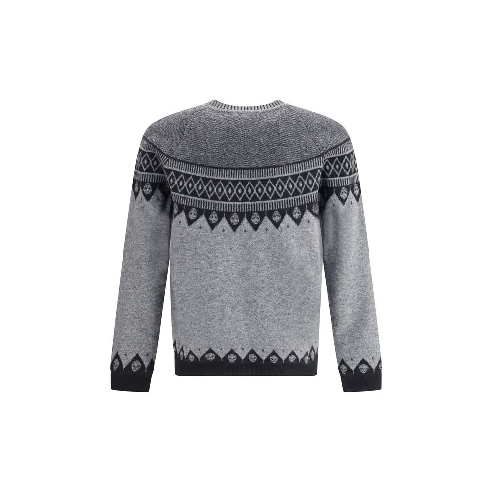 Pull Alexander McQueen à motif jacquard avec têtes de mort