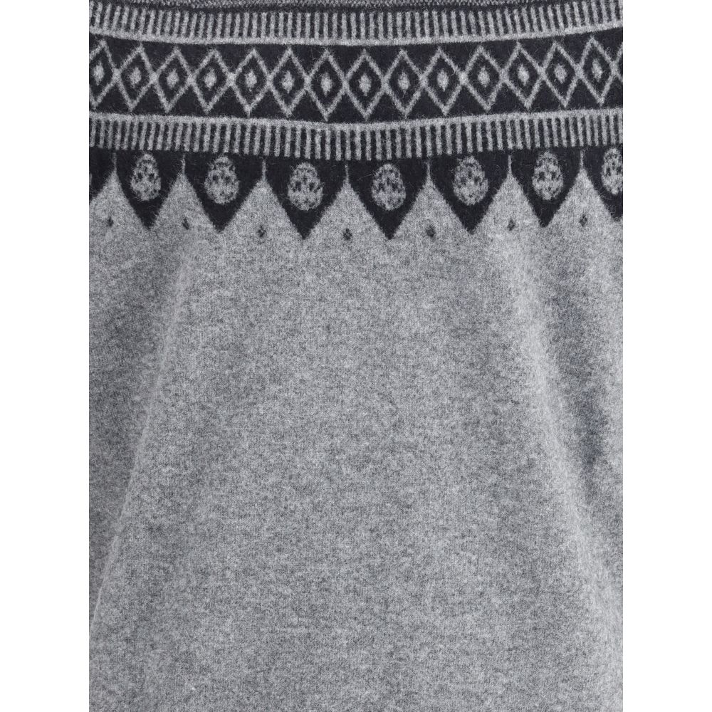 Pull Alexander McQueen à motif jacquard avec têtes de mort