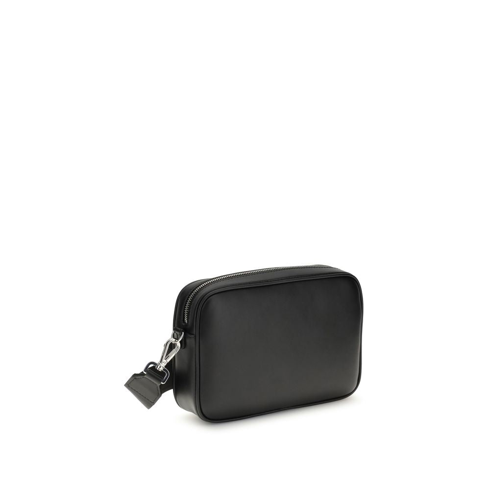 Sac à bandoulière en cuir et toile FF