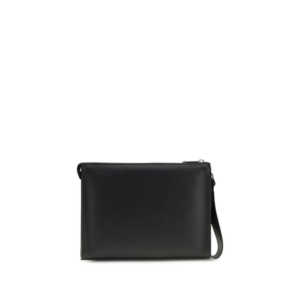 Pochette en toile FF en cuir