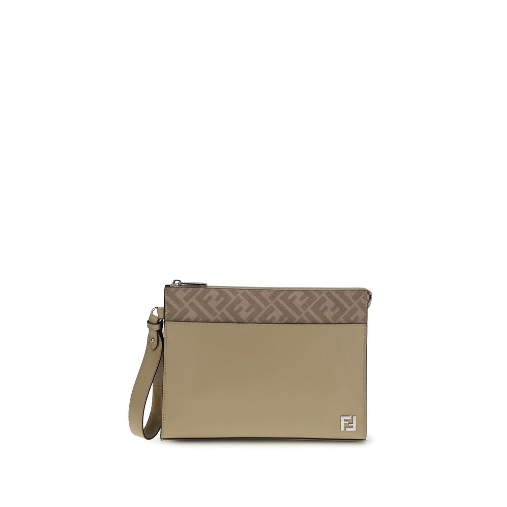 Sac à main en cuir et toile FF