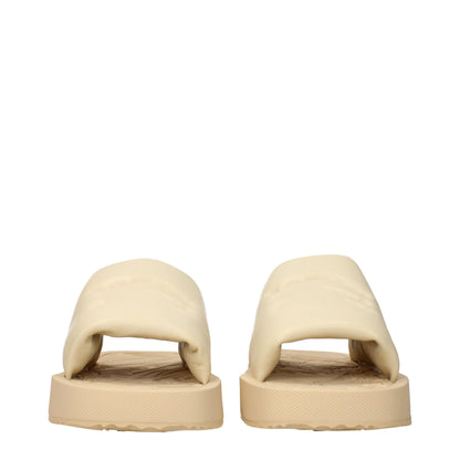 Burberry Beige Leder-Slipper-Sandalen