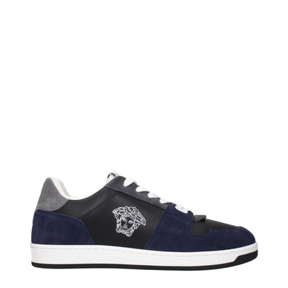 Blaue Ledersneaker von Versace
