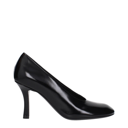 Burberry – Schwarze Pumps aus Leder mit hohem Absatz