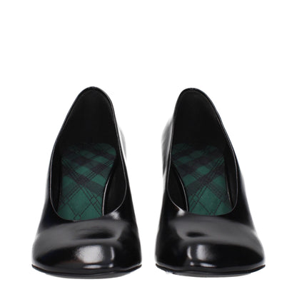 Burberry – Schwarze Pumps aus Leder mit hohem Absatz