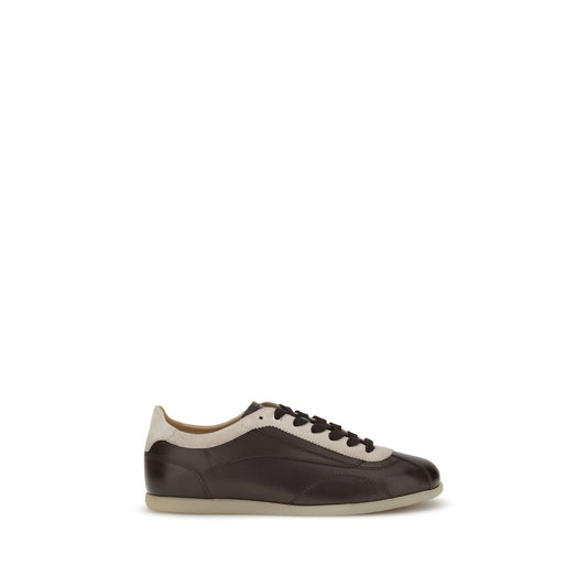 Brunello Cucinelli Sneakers aus Kalbsleder und Wildleder
