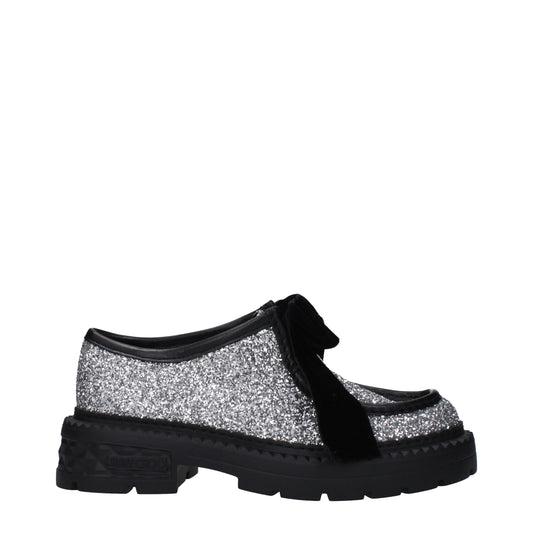 Jimmy Choo Graue Slipper aus Kunststoff zum Reinschlüpfen