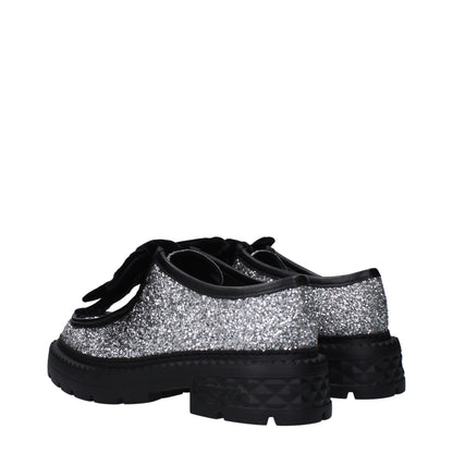 Jimmy Choo Graue Slipper aus Kunststoff zum Reinschlüpfen