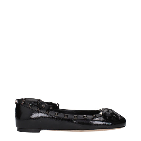 Valentino Garavani Ballerinas aus schwarzem Leder