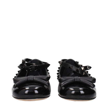 Valentino Garavani Ballerinas aus schwarzem Leder